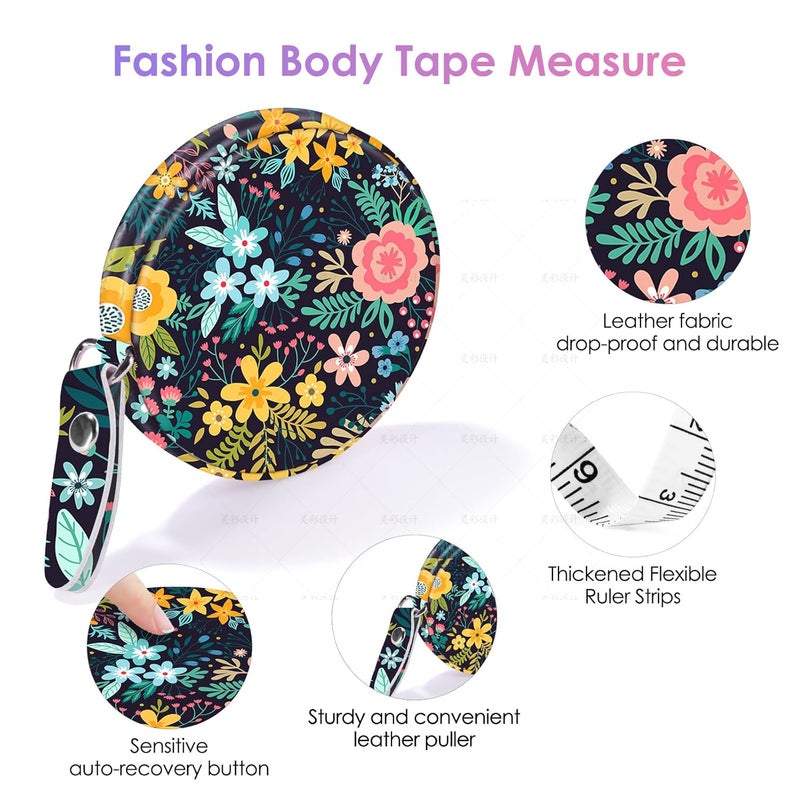 Gerkia Two-Piece Sewing Tape Measure，Colour Printed Small Retractable Soft Measuring Tape for Tailor Cloth Fabric Body Measurements. - Image 3